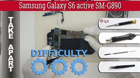 How To Disassemble 📱 Samsung Galaxy S6 Active Sm G890 Take Apart Youtube