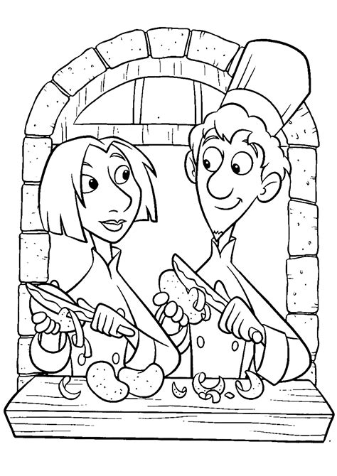 Alfredo Linguini Y Colette Tatou Dibujos De Ratatouille Para Colorear Para Niños