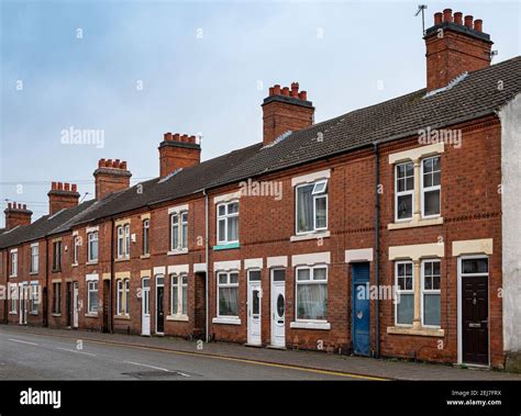 Loughborough Leicestershire England Uk Typical Inner City Terraced Houses Originally Built