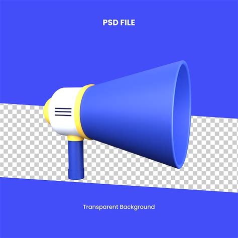 D Illustration M Gaphone Isol Sur Le Fond Transparent Psd Premium