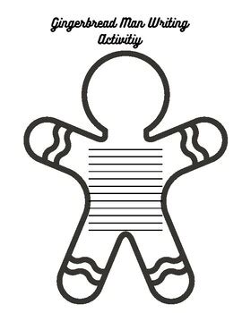 Gingerbread Man Writing Activity By Ddd Journaling Tpt