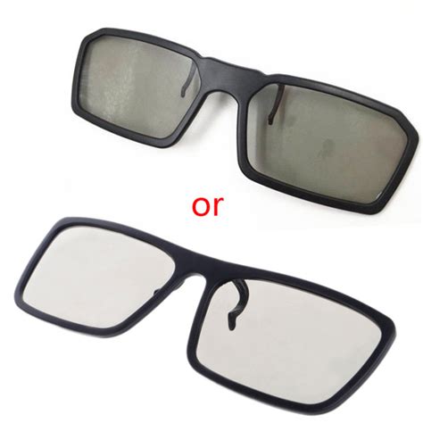 Clip On Type Circular Passive Polarized 3D Glasses For TV Real 3D