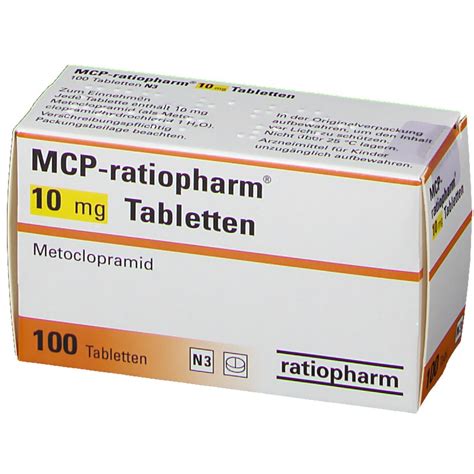 MCP Ratiopharm 10 Mg 100 St Mit Dem E Rezept Kaufen Shop Apotheke