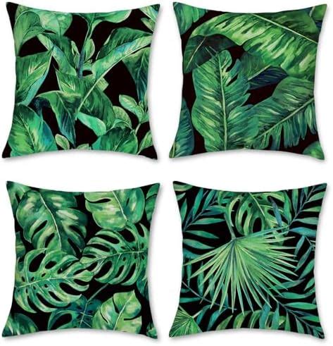 Amazon Bonhause Tropical Leaves Throw Pillow Covers X Inch