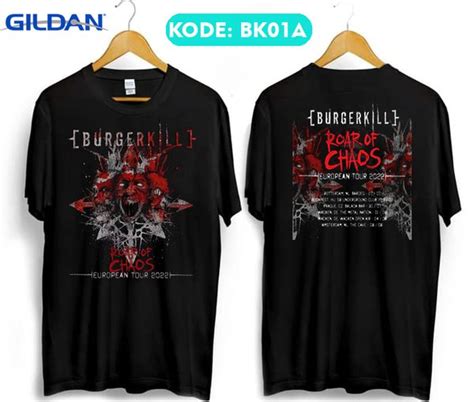 Jual Kaos Burgerkill European Tour 2022 Roar Of Chaos Original Gildan