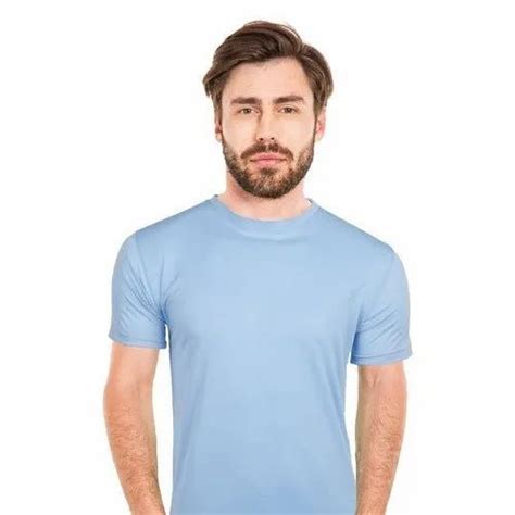 Polyester Men Sports Mesh Round Neck Dry Fit T Shirt Solid At Rs 110