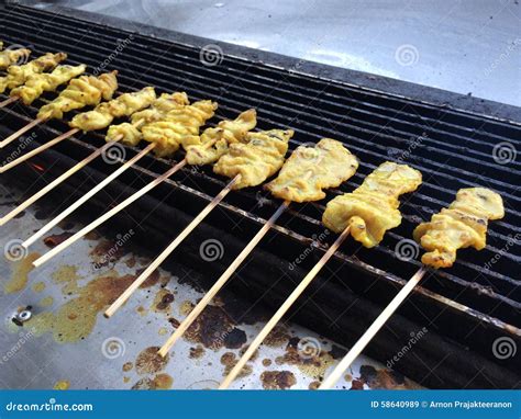 Pork Satay Stock Image Image Of Food Satay Asia Pork 58640989