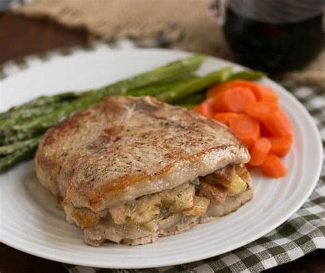 Stuffed Pork Chops With Apple Thyme Sauce