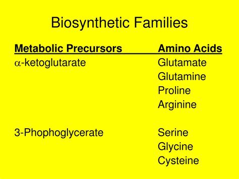 Ppt Biosynthesis Of Amino Acids Powerpoint Presentation Free