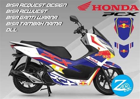 Jual Decal Stiker Honda PCX Red Bull New Design Di Lapak Zar Graphic