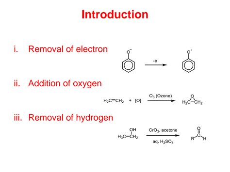 solution organic reaction mechanism oxidation reactions studypool