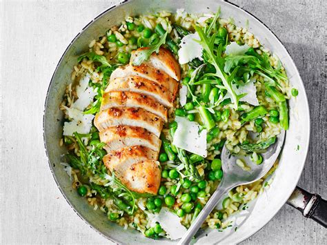 Erbsen Bohnen Risotto Mit H Hnchen Rezept Eat Smarter