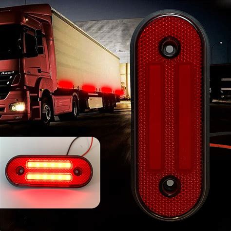 12led Oval Marker Side Lights Trailer Truck Lorry Indicator Lamps 12 24v Ip67