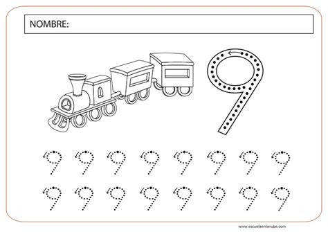 Numero 9 Para Preescolar Preschool Worksheets Guided Math