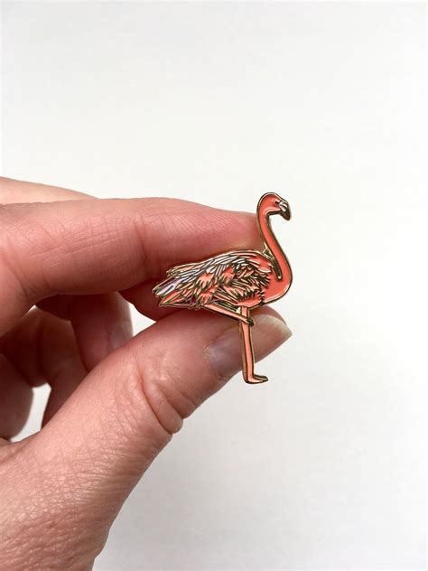 Flamingo Enamel Pin Etsy