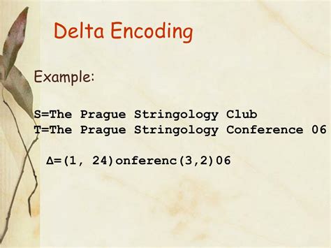 modeling delta encoding  compressed files powerpoint