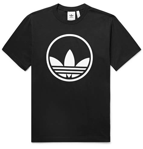 ADIDAS ORIGINALS - Logo-Print Cotton-Jersey T-Shirt - Black adidas ...