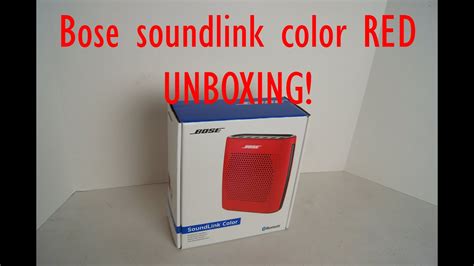 Bose Soundlink Color Red Unboxing Youtube