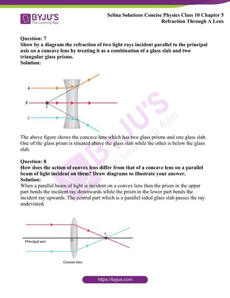 Selina Solutions Concise Physics Class 10 Chapter 5 Refraction Through