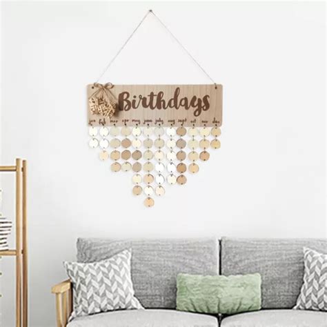 Bambou Calendrier D Anniversaire Suspendu Au Mur Mural Chapeau De