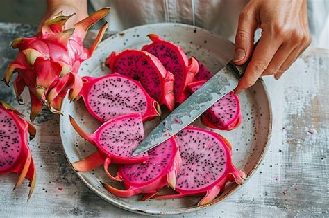 Vista Del Delizioso Frutto Del Drago Di Pitahaya Foto Gratis