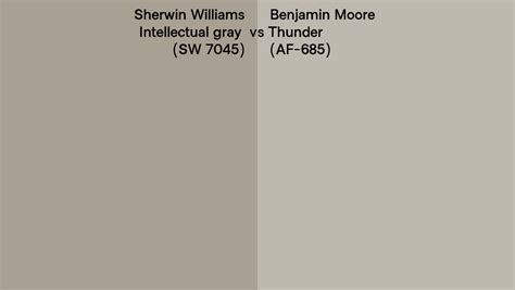 Sherwin Williams Intellectual Gray SW 7045 Vs Benjamin Moore Thunder