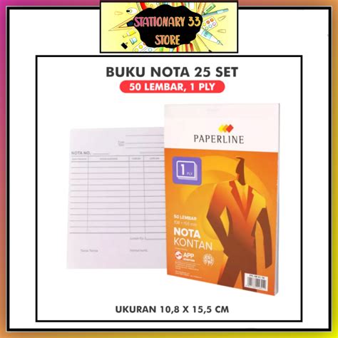 Nota Kontan Paperline 1 Ply Kecil Per 1 Buku Lazada Indonesia