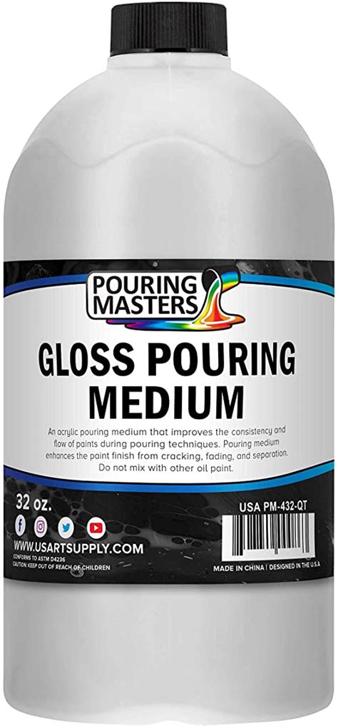 U S Art Supply Professional Gloss Pouring Effects Medium Oz