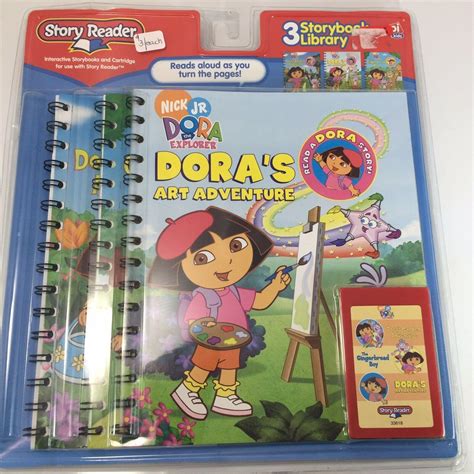 New Dora The Explorer Story Reader Storybook Library 3 Books And Cartridge 3880833728