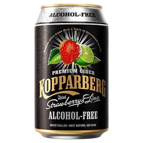 Kopparberg Strawberry And Lime Cider Non Alcoholic Cider Cans