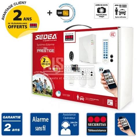 SECURITAS Alarme Maison Sans Fil IP GSM Pack PRESTIGE