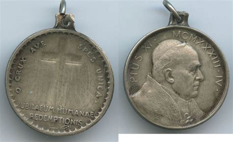 Vatikan Italien Kirchenstaat Religiöse Medaille Wallfahrtsmedaille 1933