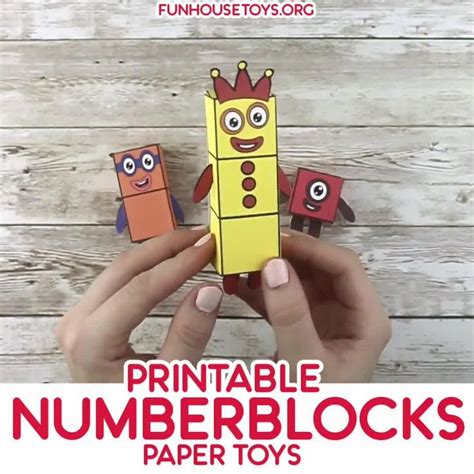 Printable Numberblocks Paper Toy [Video] [Video] | Fun printables for ...