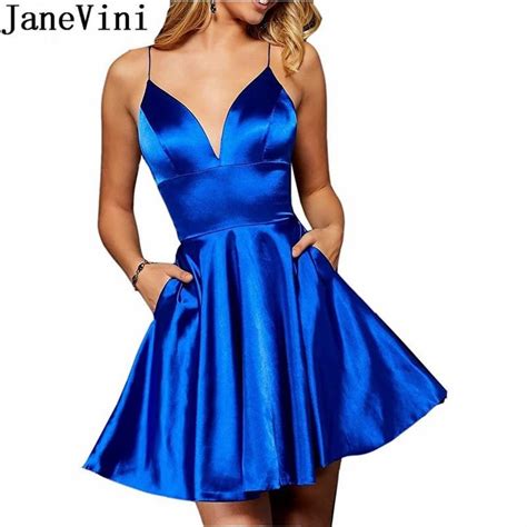 Sexy Short Royal Blue Cocktail Dresses With Half Sleeves Women Knee