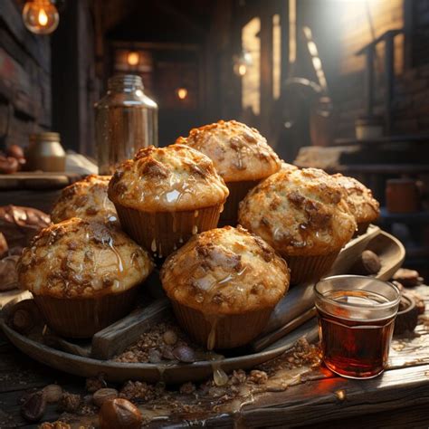 Premium Ai Image Oatmeal Muffin Day