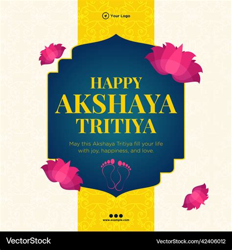 Happy Akshaya Tritiya Banner Design Royalty Free Vector