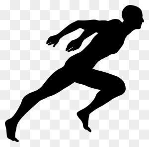 Big Image - Human Silhouette Running - Free Transparent PNG Clipart ...