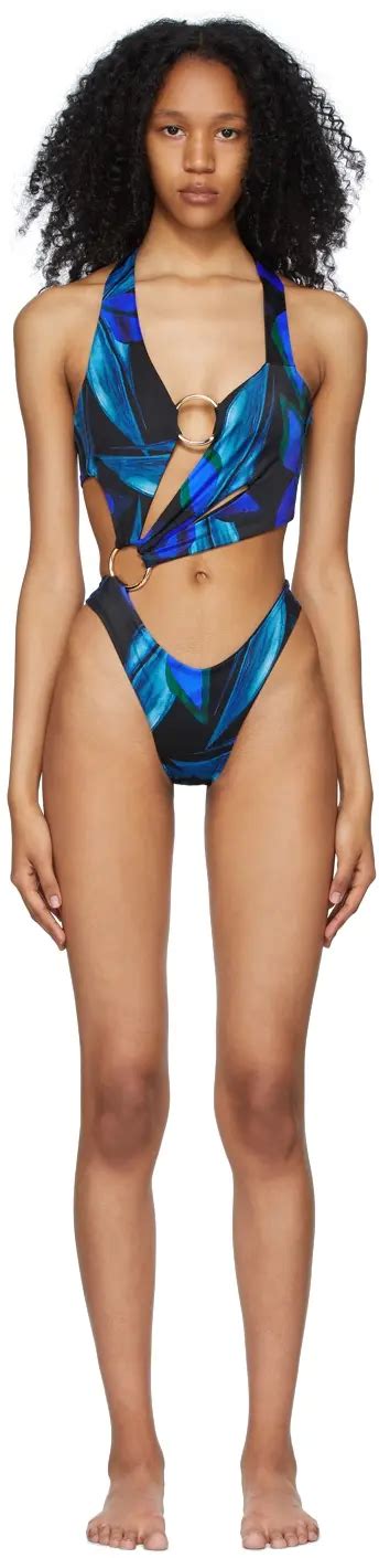 Buy Louisa Ballou Blue Sex Wax One Piece Swimsuit Blue Landsc At 70