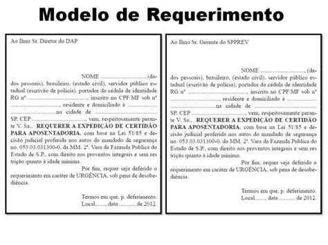 Como Fazer Requerimentos Modelos Branco E Preto