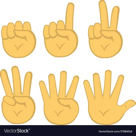 Hands counting Royalty Free Vector Image - VectorStock