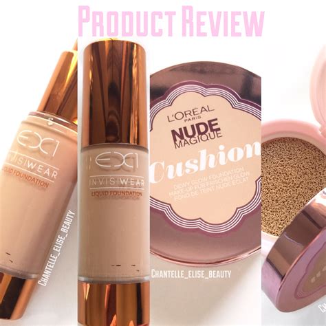 Product Review Loreal Nude Magique Cushion Foundation And EX Invisiwear Liquid Foundation