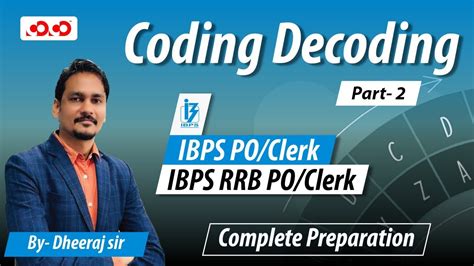 Lecture 08 Coding Decoding Part 2 IBPS PO CLERK IBPS RRB