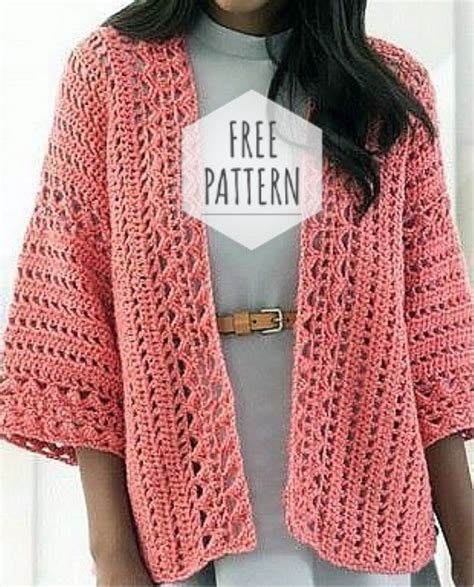 Short Sleeve Cardigan Free Pattern Sweater Crochet Pattern Crochet