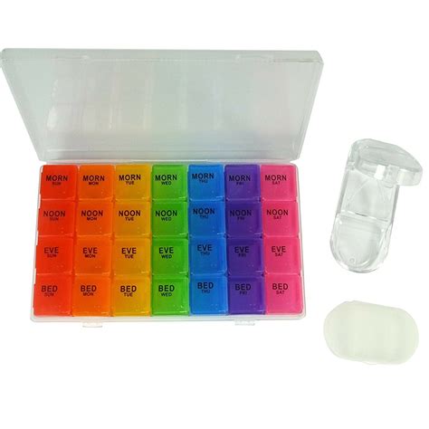 Small 7 Day Weekly Pill Organizer Travel Prescription And Medication