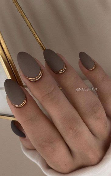 50 Eye Catching Nail Art Designs Earthy Matte Nails With God Cuffs