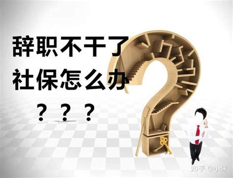 辞职不干了社保怎么办？可以不交吗？ 知乎