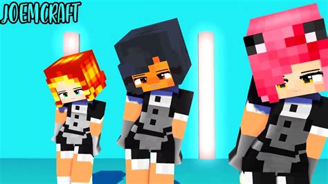 Aphmau Sexy Maids Crew Kim And Kc Me Too Dance Shuffle Dance Gangnam Style Minecraft