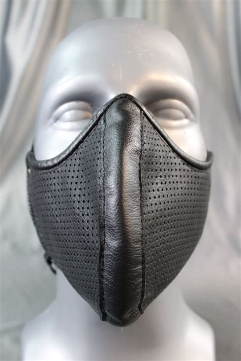 Perforated Leather Face Mask with Filter Pouch – Wolfstryker Leather