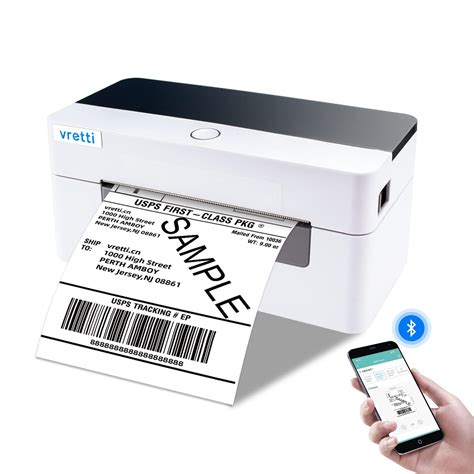 Vretti Bluetooth Thermal Label Printer 4x6 Shipping Label Printer For Shipping Packages And Small