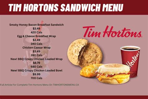 Tim Hortons 2024 Menu With Prices Happy Kirstyn